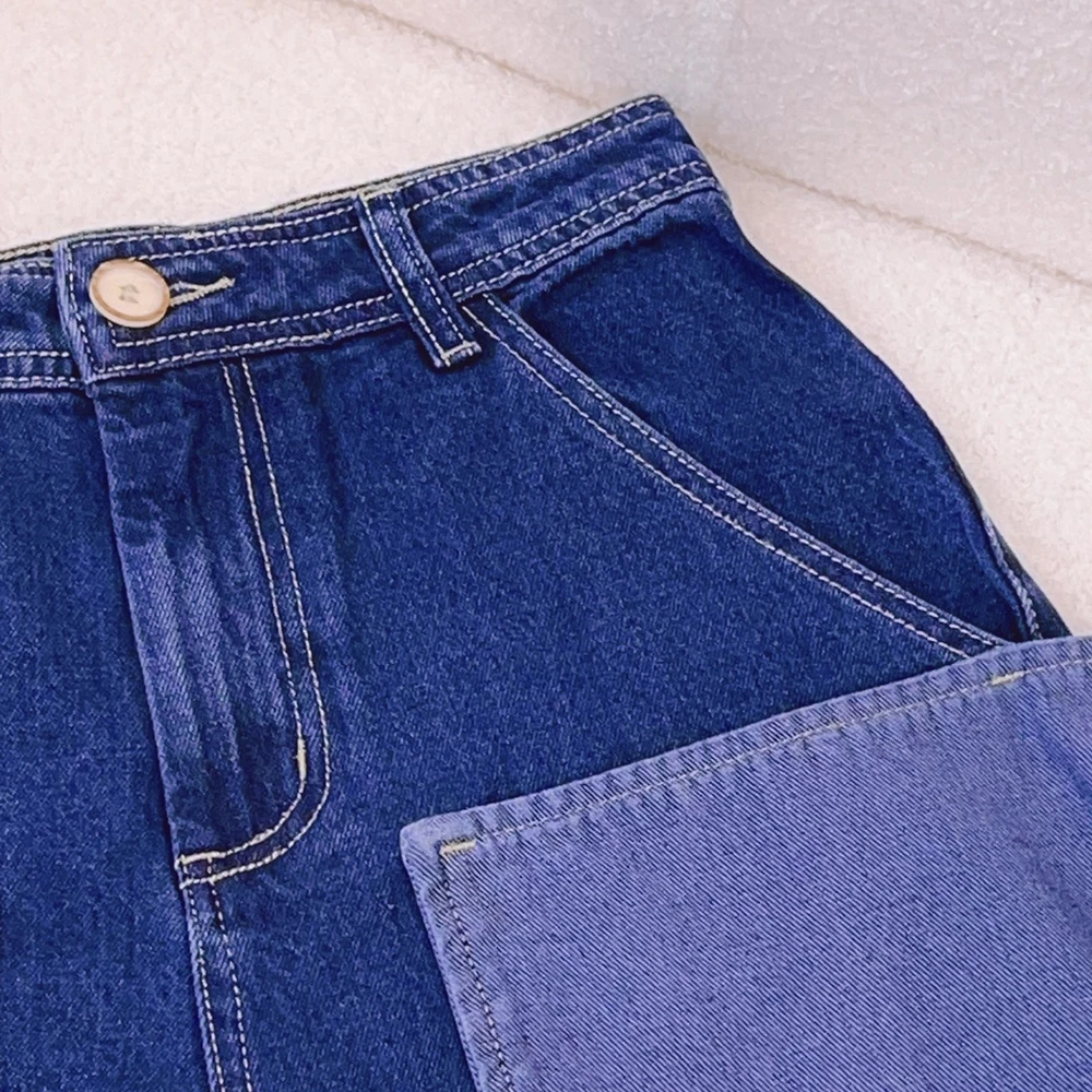 TWOTWINSTYLE Designer Slimming สั้นกางเกงผู้หญิงสูงเอว Patchwork กางเกงขาสั้นหญิงแฟชั่น KPA542446