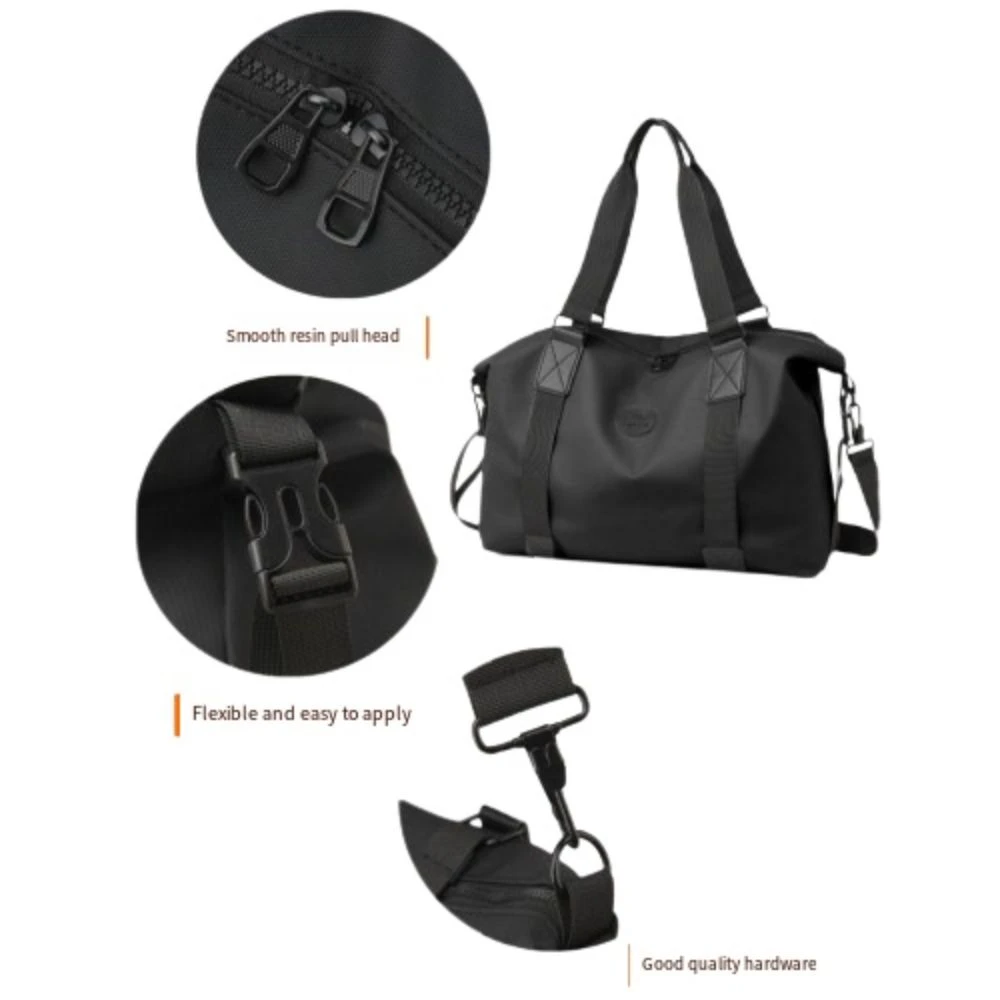 Large-Capacity Womens Travel Tote Bags Solid Color with Zipper Sports Shoulder Pack Overnight Bag Duffel Bag Business Travel Bag