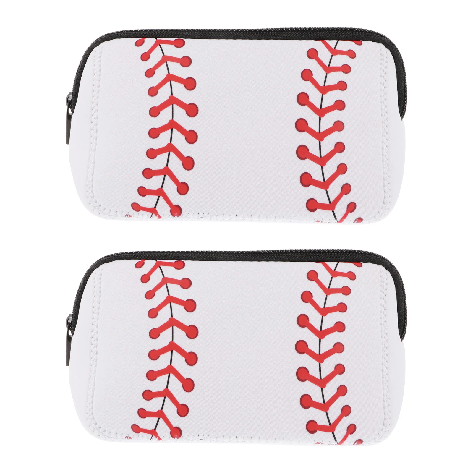 

2Pcs Womens Baseball Printed Makeup Bags Pouch Zipper Travel Toiletry Organizer Versatile Storage Bags for Gym Camping