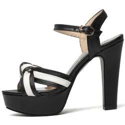 Summer Sandals Platform Shoes For Women Flip Flops Large Sizes 45 50 Fashion Black White High Heels Dance Party Shoes Ladies
