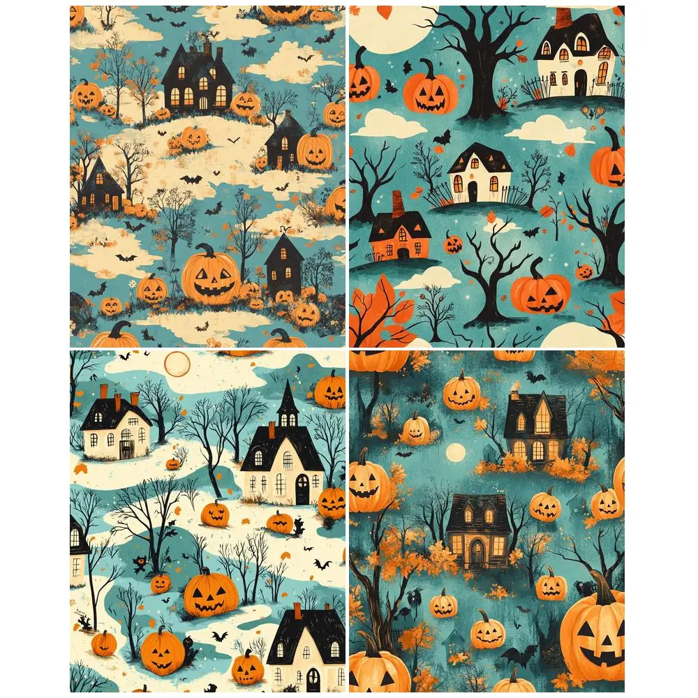 

GATYZTORY Acrylic Painting By Numbers For Handicraft Pumpkin House Number Painting For Beginner Painting Calligraphy On Canvas