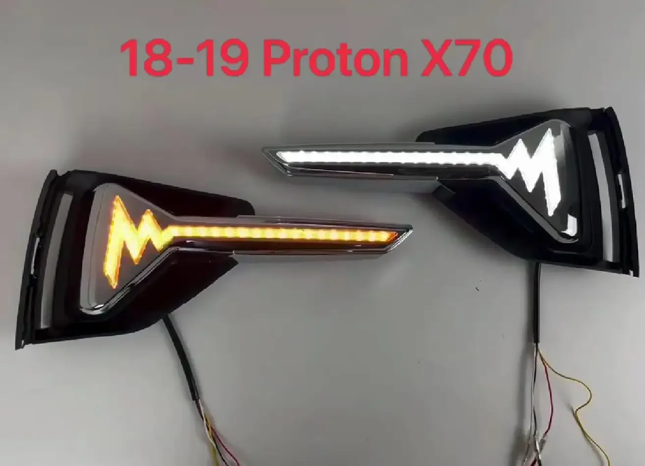 Car LED DRL Daytime Running Light daylight for Geely Atlas proton X70 18-19 With Yellow Turn Signal and Blue night mode