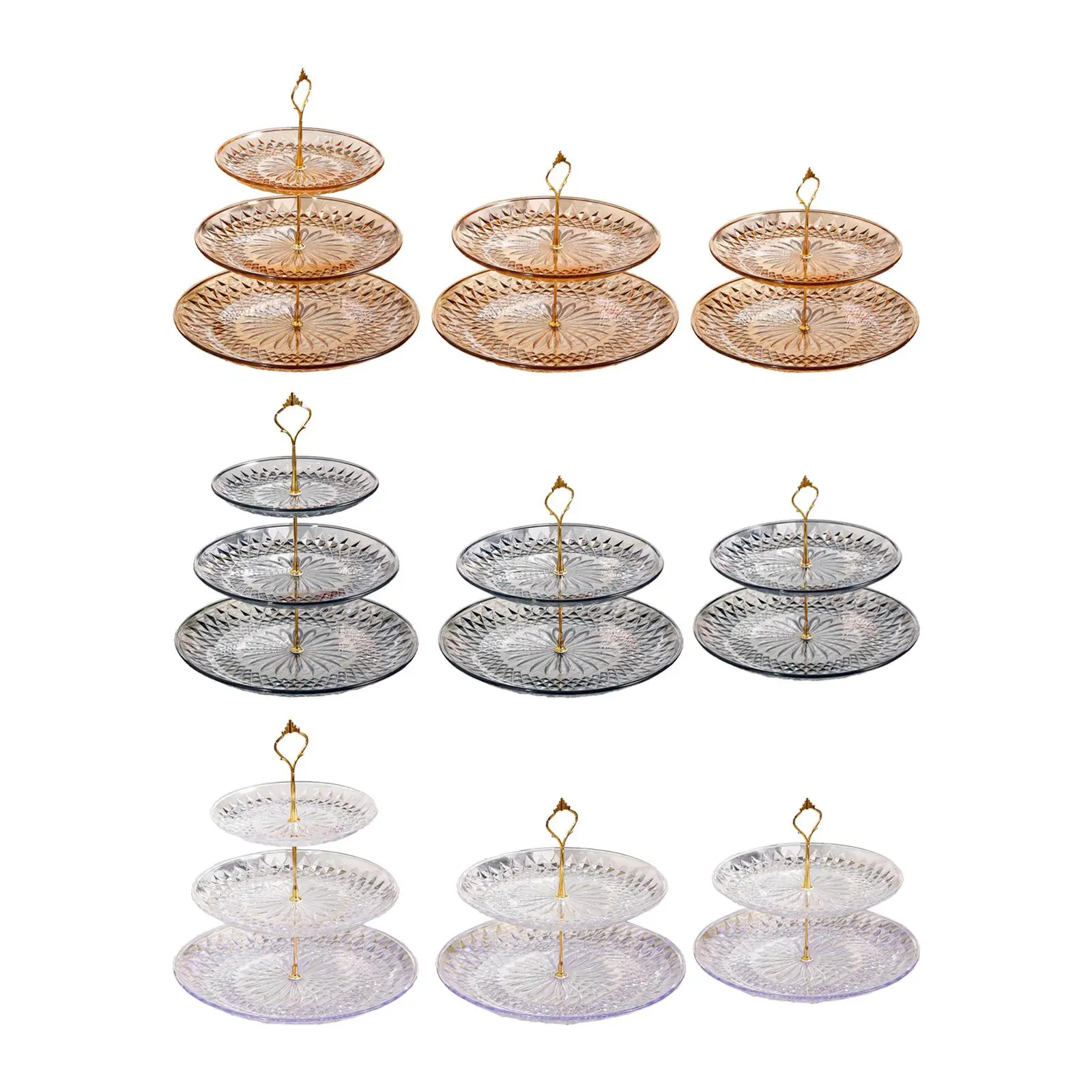 Delicate Serving Tray Buffet Tower Breakfast Fruit Plate for Patisserie Home