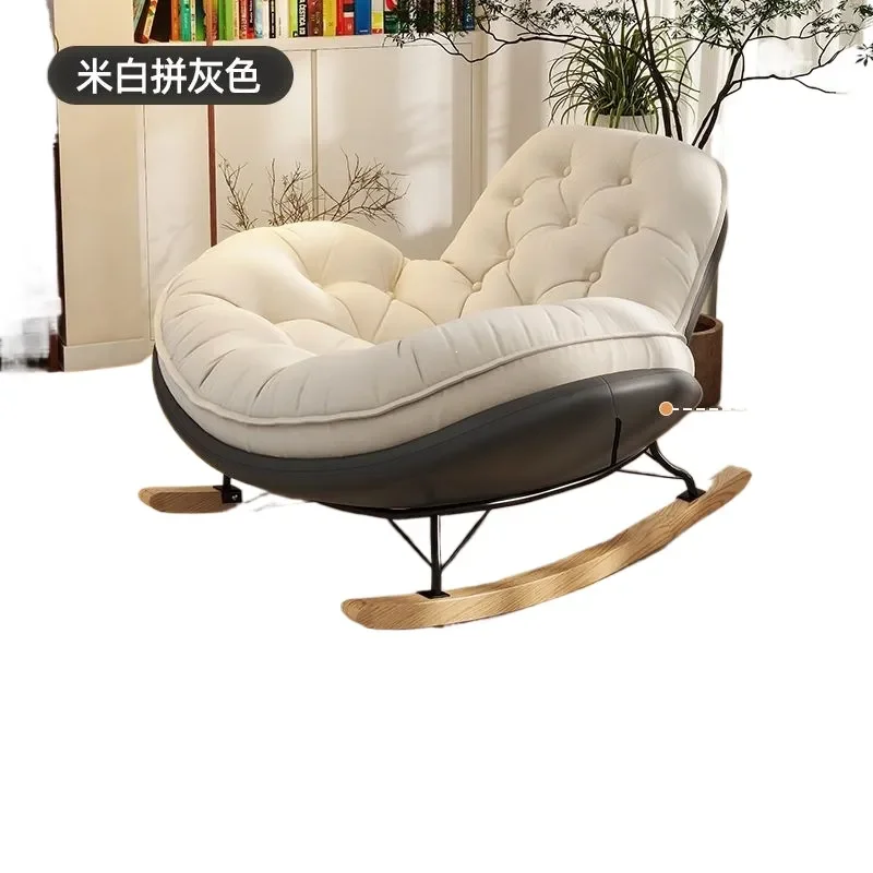 for Penguin Rocking Chair Sofa Recliner Single Balcony Home Leisure Chair Living Room Light Luxury Lazy Bedroom Rocking