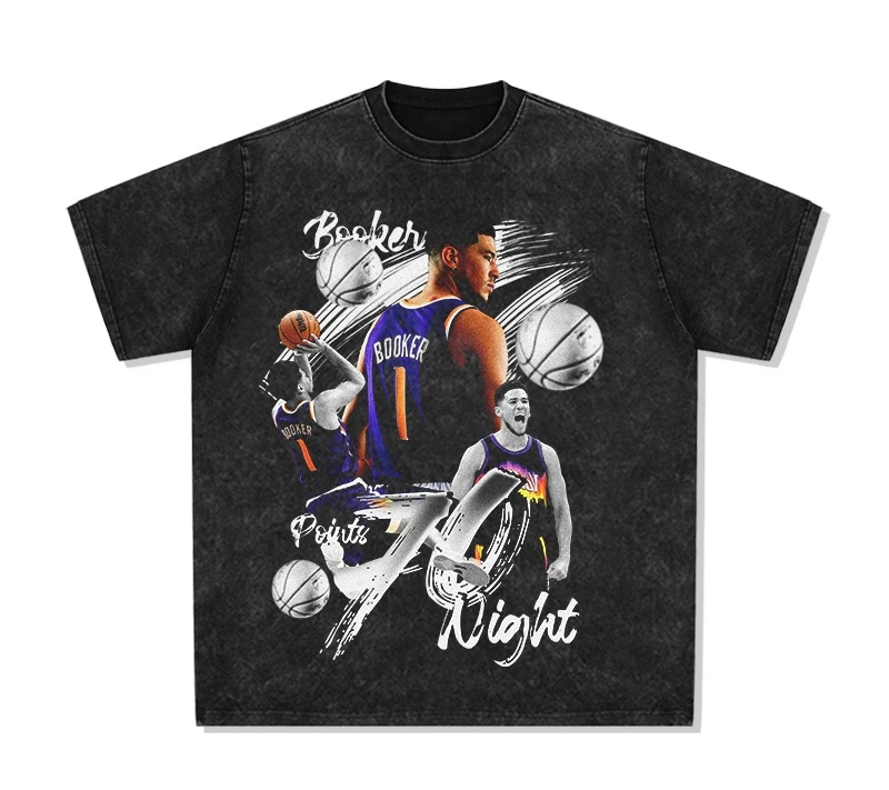 

Футболка с американской звездой в стиле ретро с коротким рукавом и принтом в том же стиле, летняя тенденция для мужчин и женщин