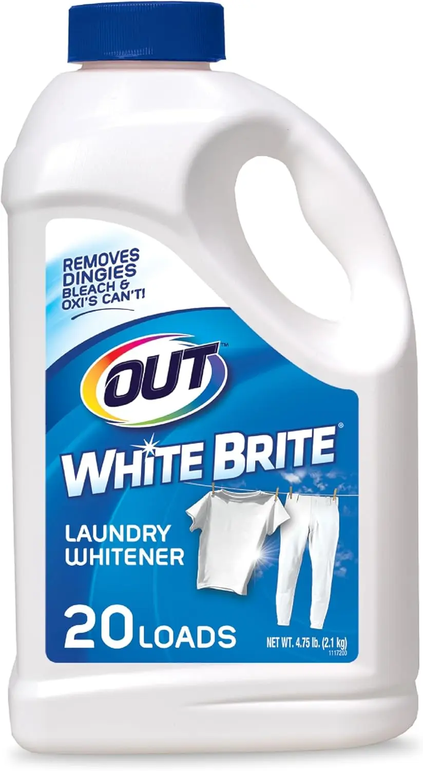 

White Laundry Whitener Stain Remover Powder for Clothes, 4 Pound 12 Ounce Bottle