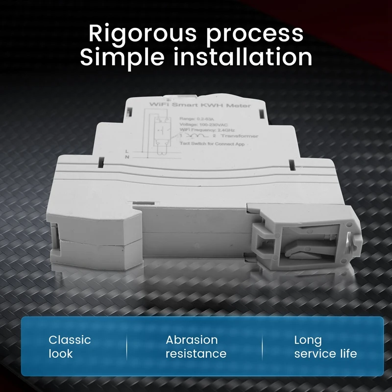 Tuya Enkele Fase Wifi Intelligen Energie Meter 100a Din Rail Precies Meten Voltmeter Ampèremeter Vermogen Atms1603