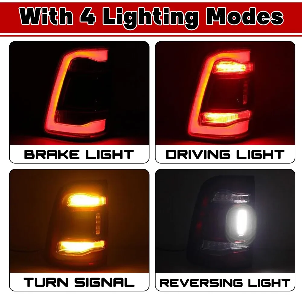 68262531AH 68262531AB 68262531AG LED Tail Light With Blind Spot For 2019-2023 Dodge RAM 1500 Left Side CD-012