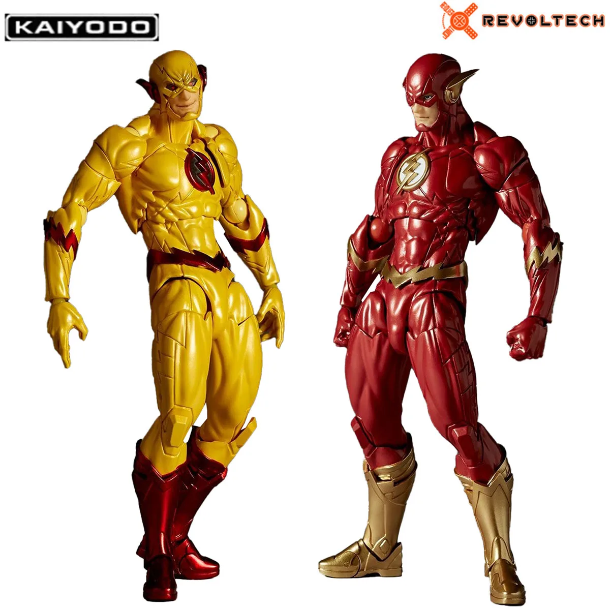 

100% Original Kaiyodo Amazing Yamaguchi Revoltech The Flash Flash Reverse Flash Anime Figure Action Figure Collection Series