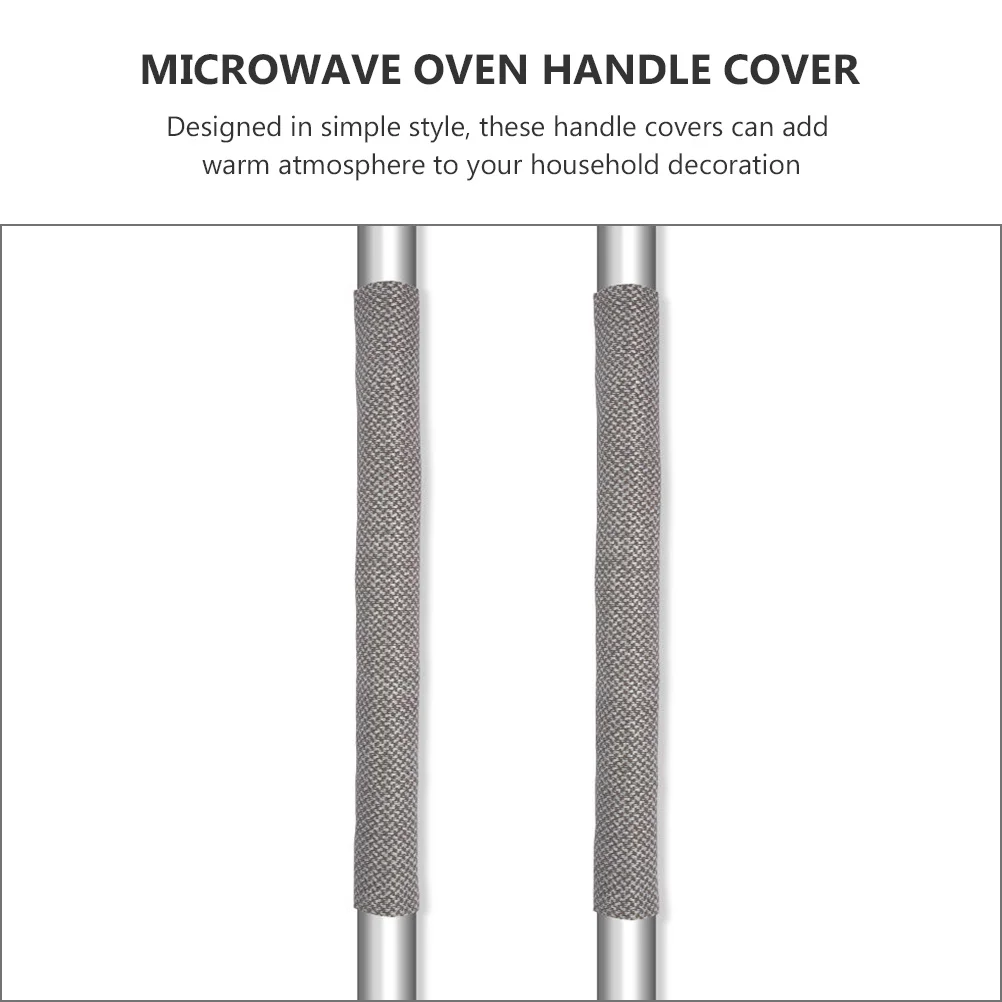 

2Pcs Fridge Handle Cover Simple Elegant Design for Oven Microwave Freezer Door Handle Decor Accessory