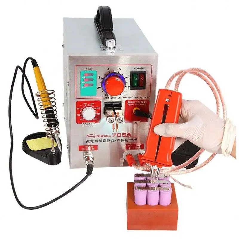 SUNKKO S709A High Precision Spot Welder With 70B Welding Pen 110V 220V Dual Voltage for 18650 Lithium Battery DIY Repair