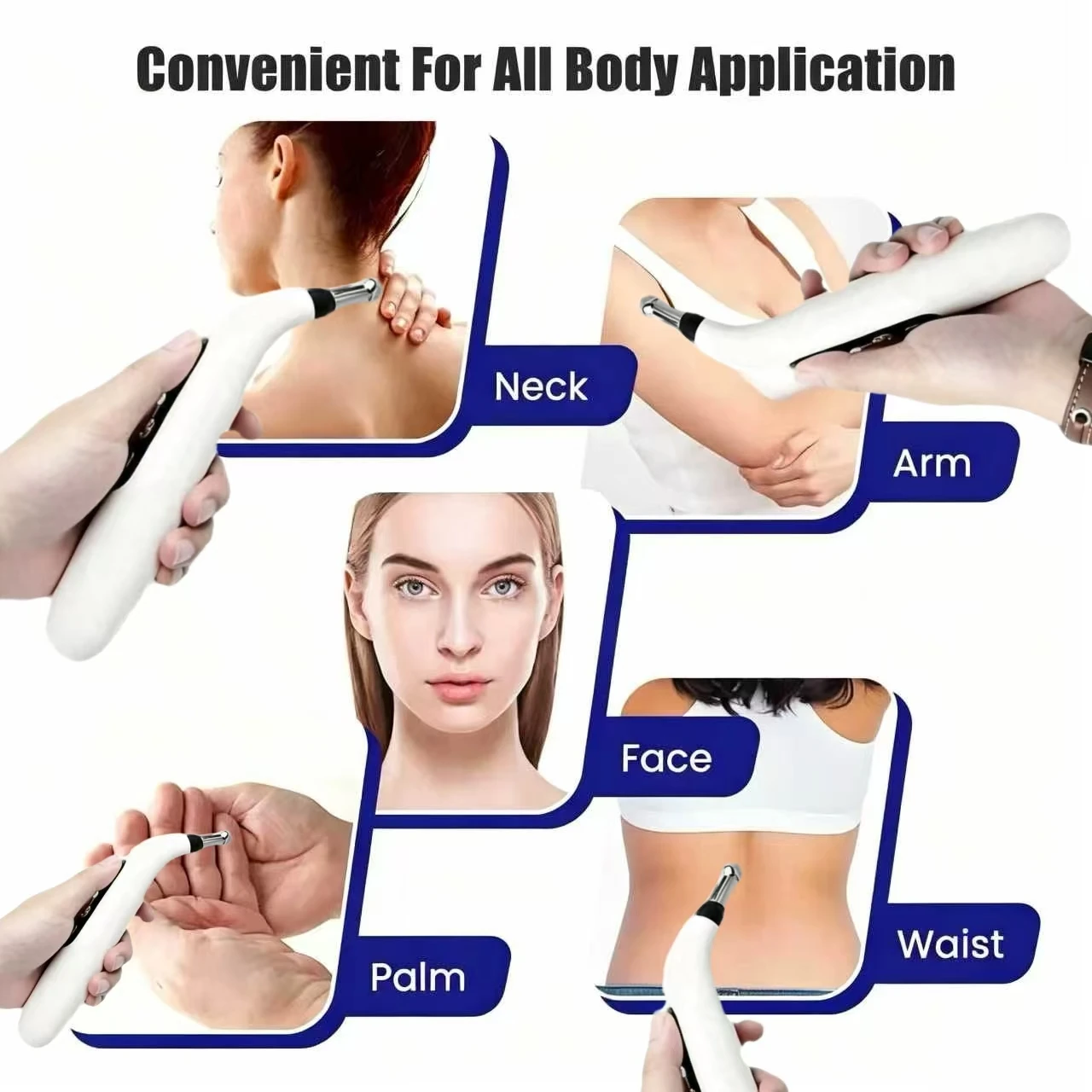 

5 Heads Electronic Massage Pen Rechargeable Acupuncture Body Muscle Pain Relief Relaxation Device Energy Therapy Health Care