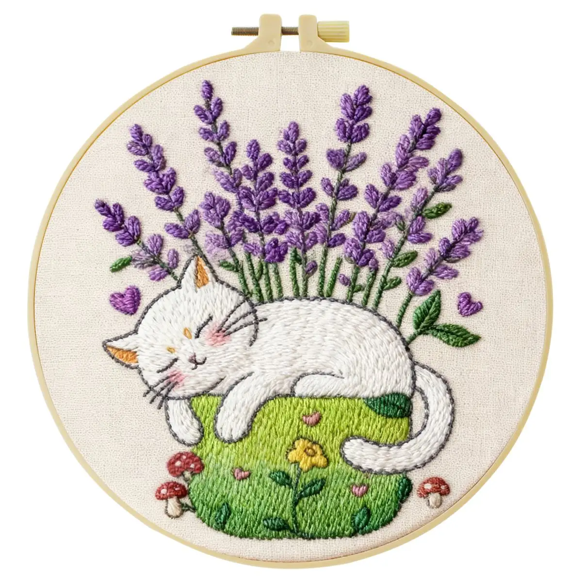 1 Stück 20X20CM/15X15CM 7,87/6,3 Zoll Rotes Hirsch Stickerei Starter-Kit DIY-Kit DIY-Stickerei-Set für Anfänger – Detail 3