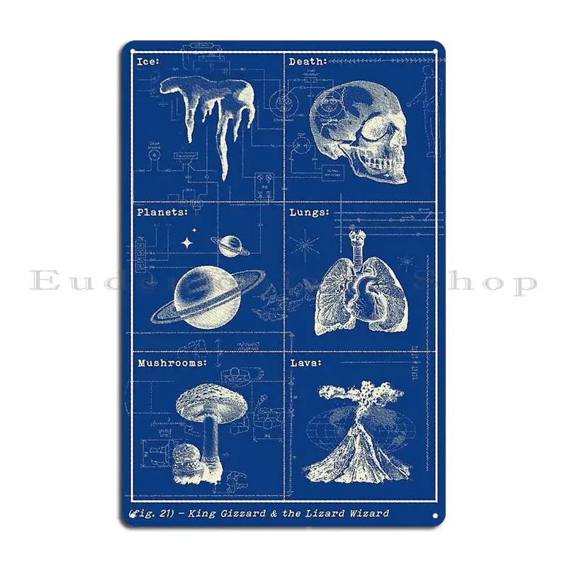 Ice Death Planets Lungs Mushrooms And Lava Metal Sign Cinema Decoration Customize Home Home Tin Sign Poster