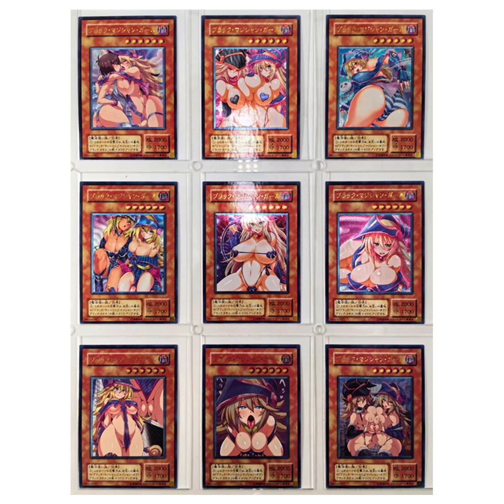 Anime Yu-Gi-Oh DIY ACG Boys Game Toys Collectible Cards Birthday Gifts Board Game Black Magician Girl Black Luster Soldier