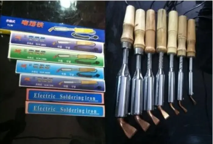 Soldering Iron with Chisel Tip Electric soldering iron with wooden handle30W50W60W75W100W 150W 200W 300W