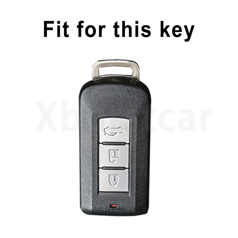 Silver Edge TPU Shell Fob Holder For Mitsubishi Xpander Outlander ASX Pajero Eclipse Cross Montero Remote Car Key Case Cover