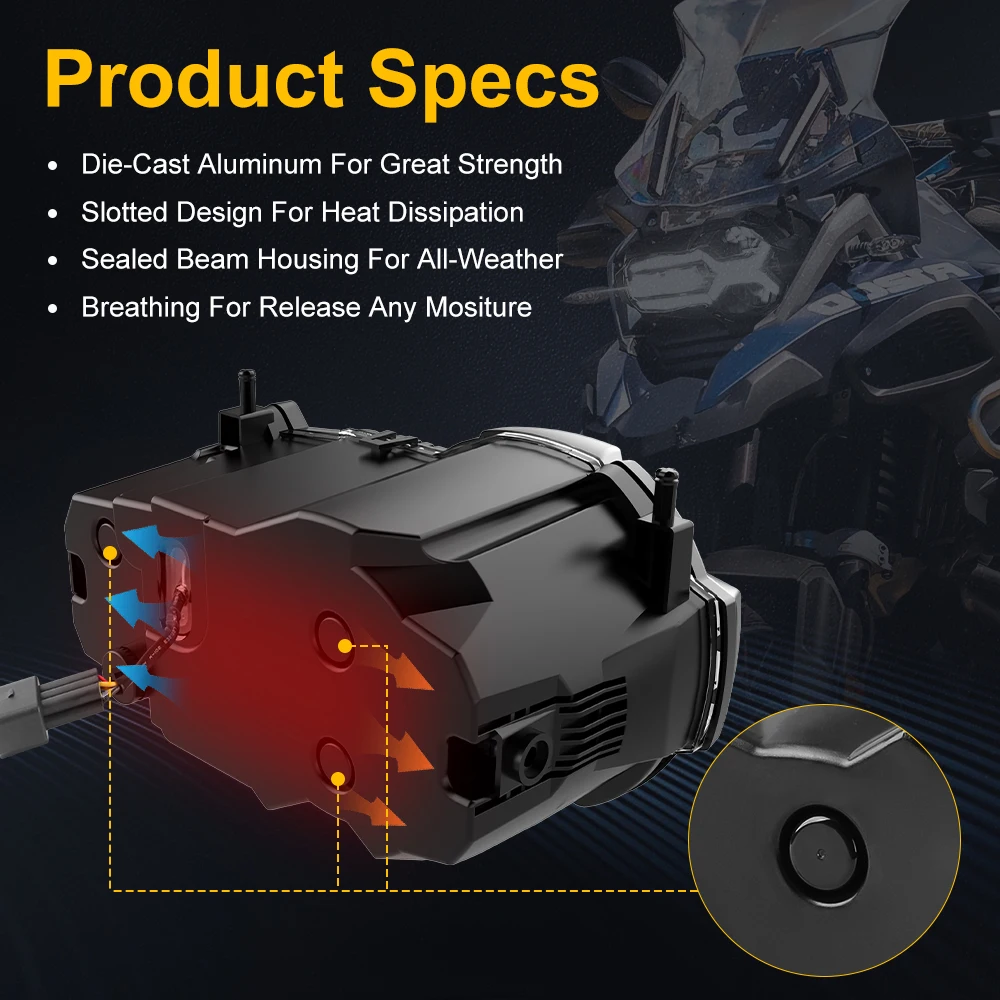 E-mark LED المصابيح الأمامية لسيارات BMW R1200GS 2013-2018 R 1200GS K50 ADV مغامرة أضواء الدراجة النارية مجموعة كشافات كاملة