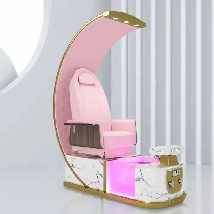 Professional Luxury Nail Salon Pedicure Spa Chair with Reclining Electric Knead Massage Manicure Pedi