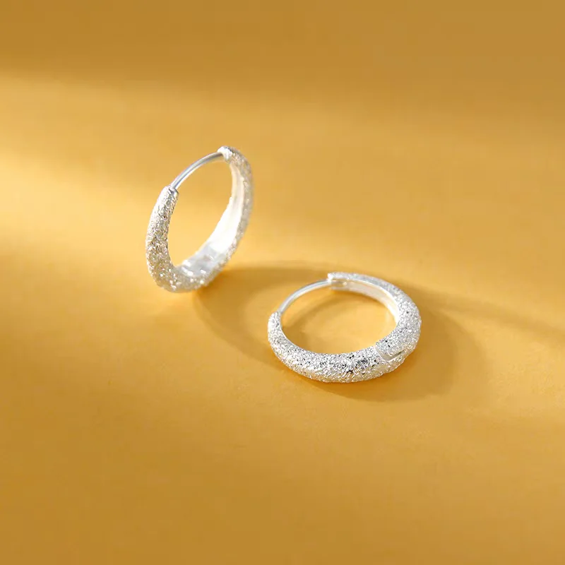 

925 Pure Silver Geometric Circular Earrings for Women Fashionable Unique Shiny Elegant and Grand Design Earrings