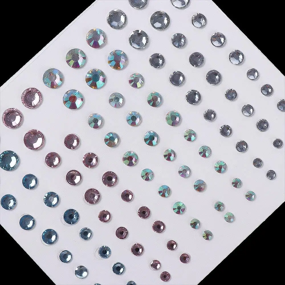 كريستال 3D مسمار الفن الديكور حزب مهرجان ماكياج الديكور حجر الراين ملصقات مجوهرات ملصقات الوجه الجسم الماس الملون #2