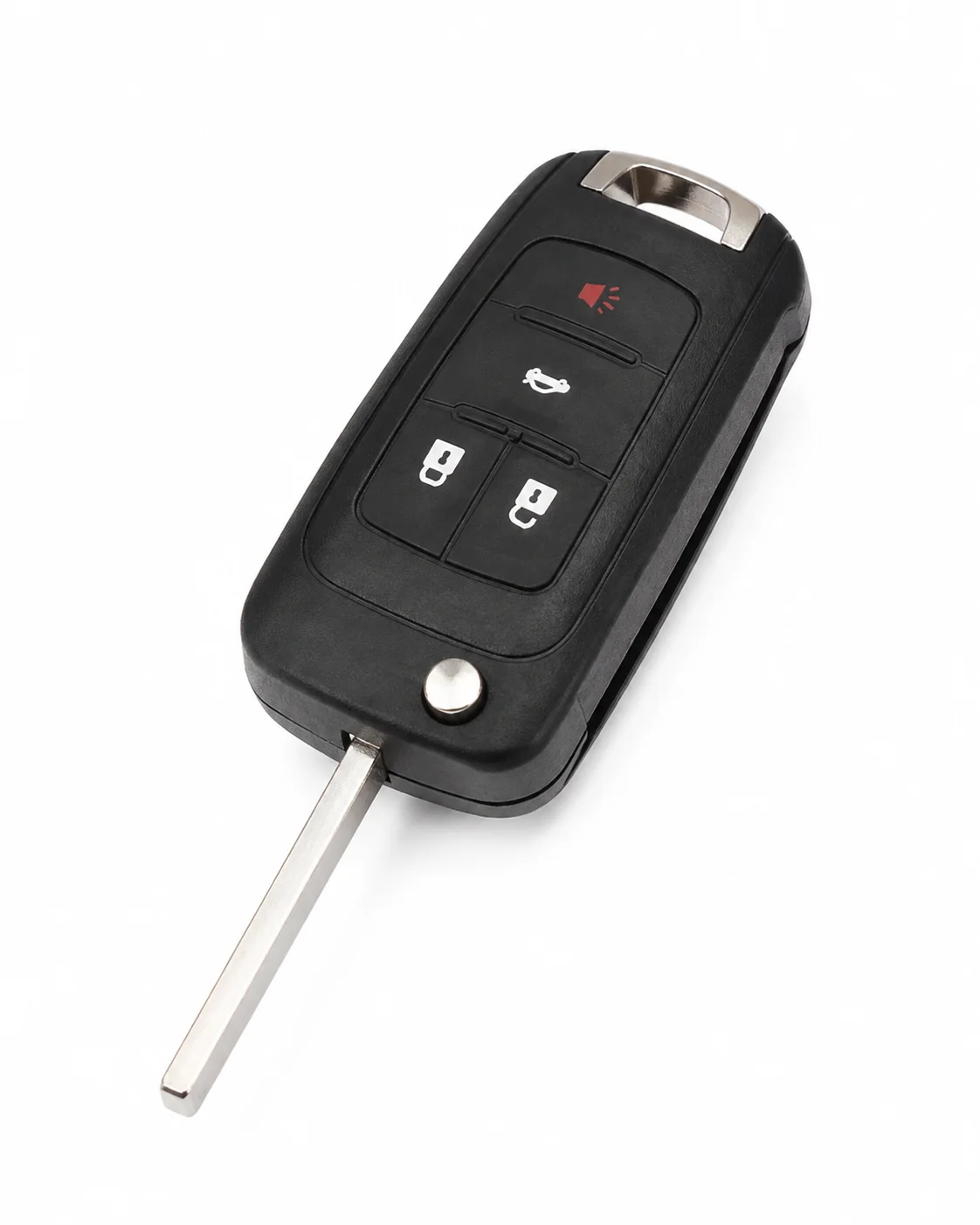 4 Button Flip Key Fob Shell Case for Chevrolet Cruze Equinox Camaro Impala Malibu Sonic Buick GMC Remote Key Replacement