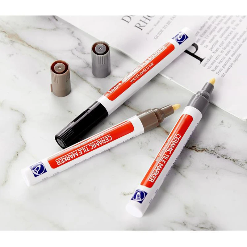 3PCS Tile Marker Tile Grout Repair Tile Grout RepairTiles Marker Joint Feeding Pen Tiles Paint Pen Erasable Whiteboard Marker