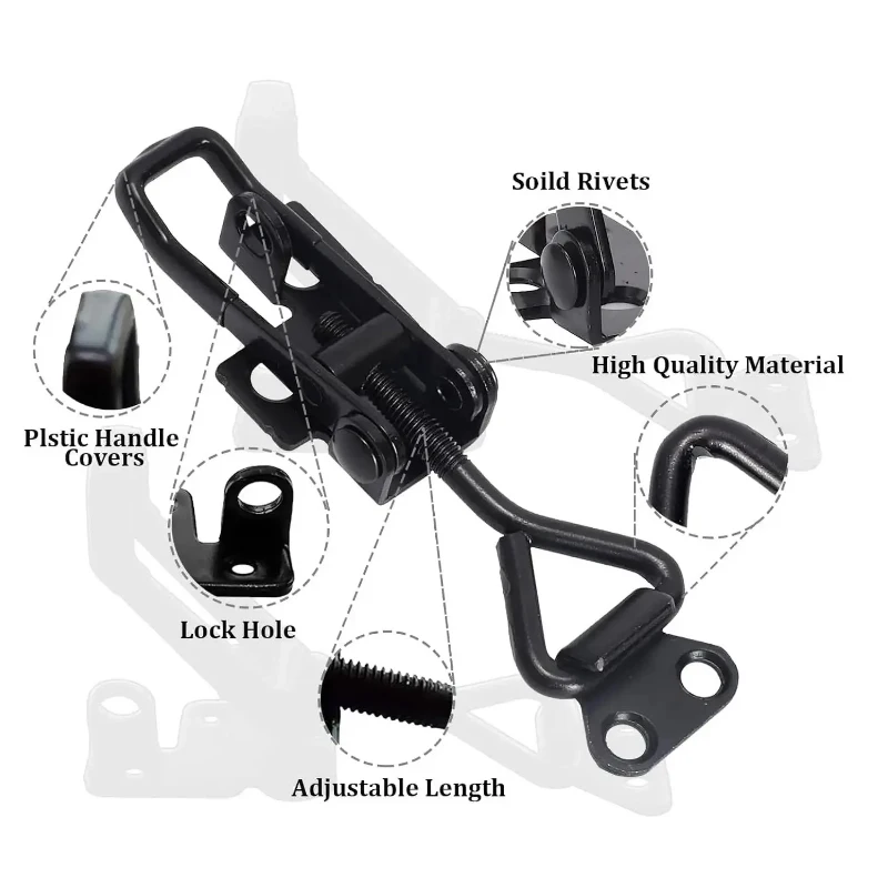 Metal Toggle Clamp Latch Catch Clasp Quick Release Anti-Slip Push Pull GH-4001 for Home Use - Durable Toggle Catch Clip