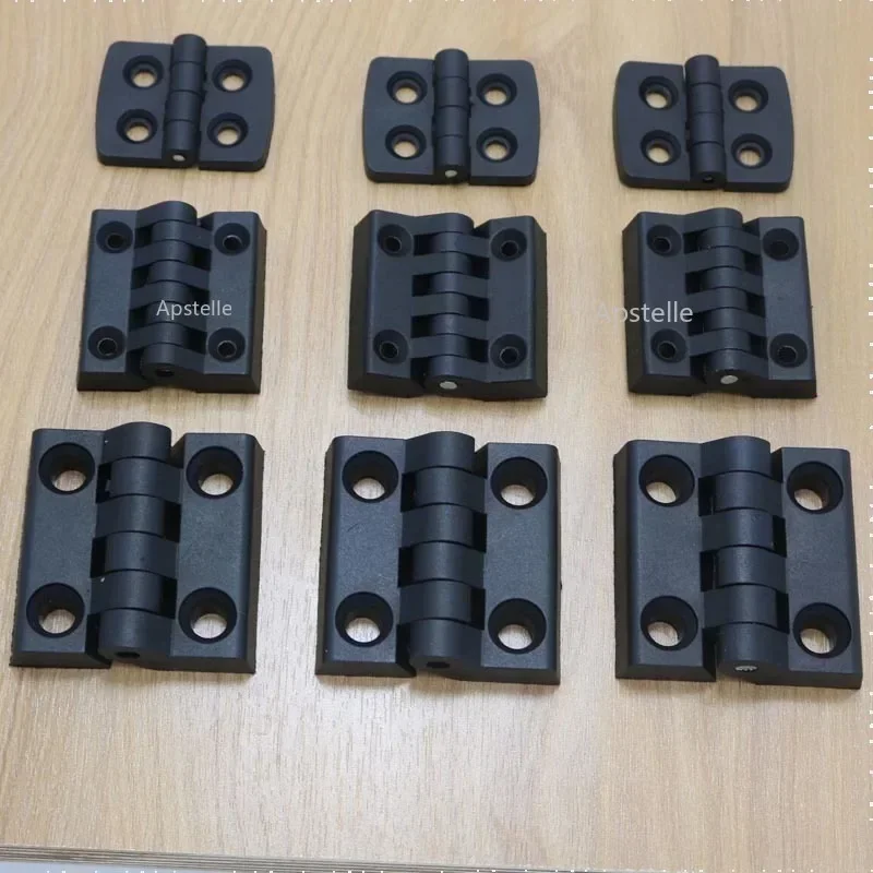 10pc Nylon Small Hinge Black Mini Plastic Door Bearing  Distribution Box Cabinet Door Industrial Box PP Adjustable Damping Hinge