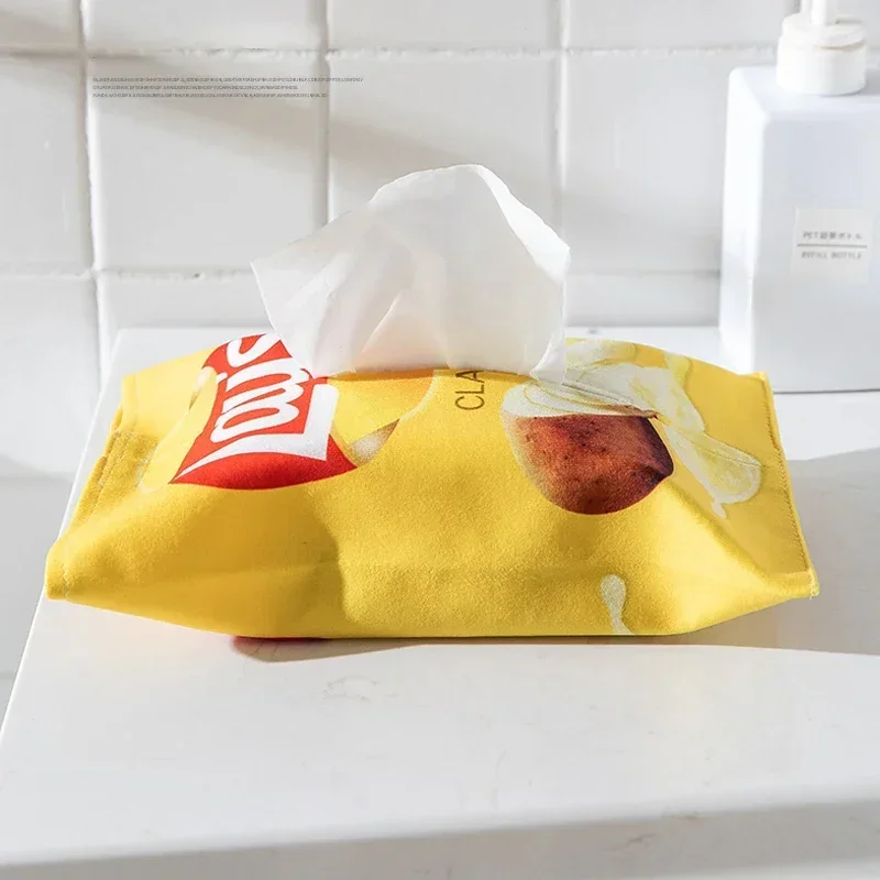 Niedliche Weiche Samt-Taschentuchbox mit Aufdruck, Geeignet für Schlafzimmer, Wohnzimmer, Auto-Montage, Tragbare Schubladen, Papiertüten – Detail 4