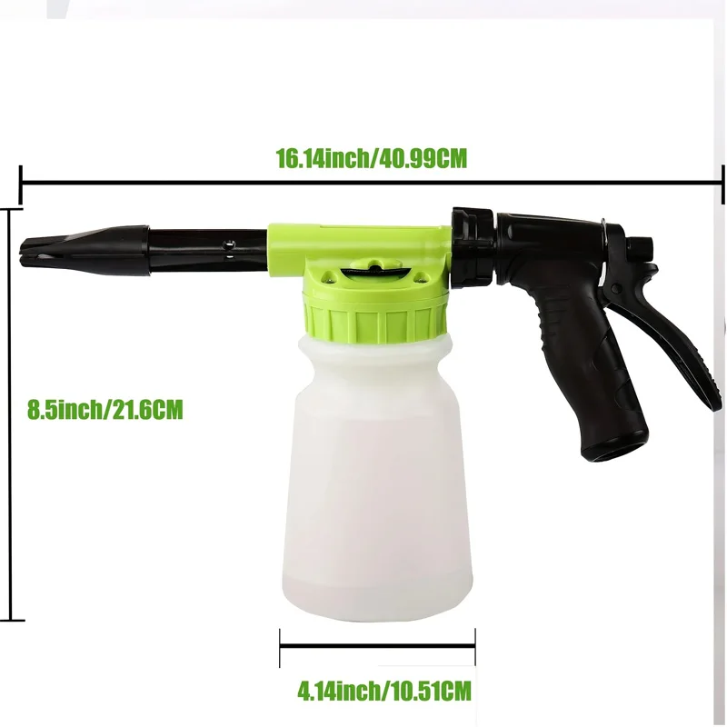 Foam Cannon for Garden Hose,Adjustment Ratio Dial Foam Gun,Car Wash Soap Spray Foamer Green