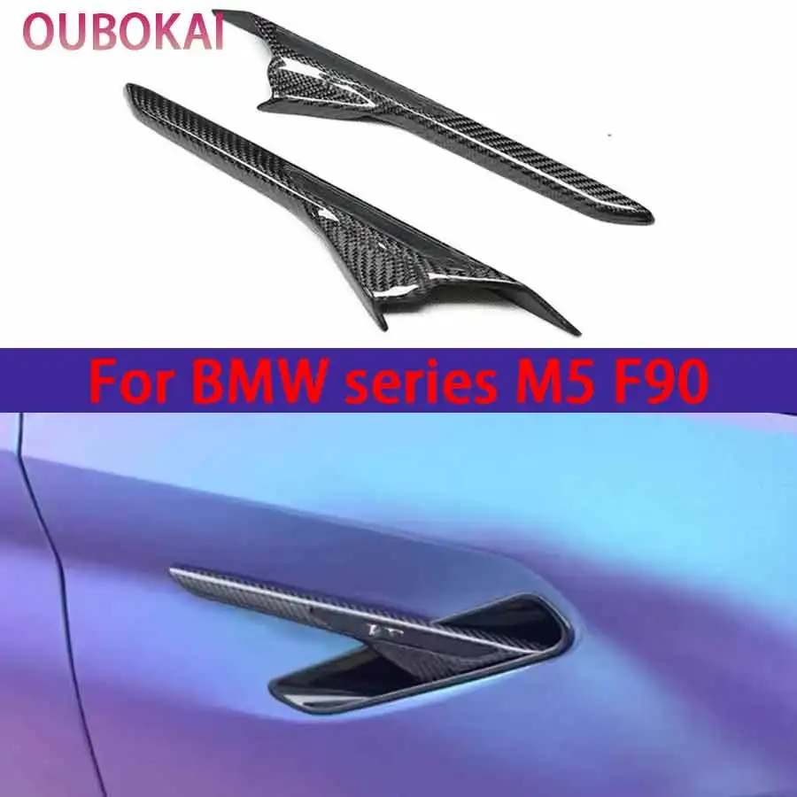 For BMW series M5 F90 2017+ carbon fiber leaf panel air vent side wind blade air vent side decorative Upgrade body kit
