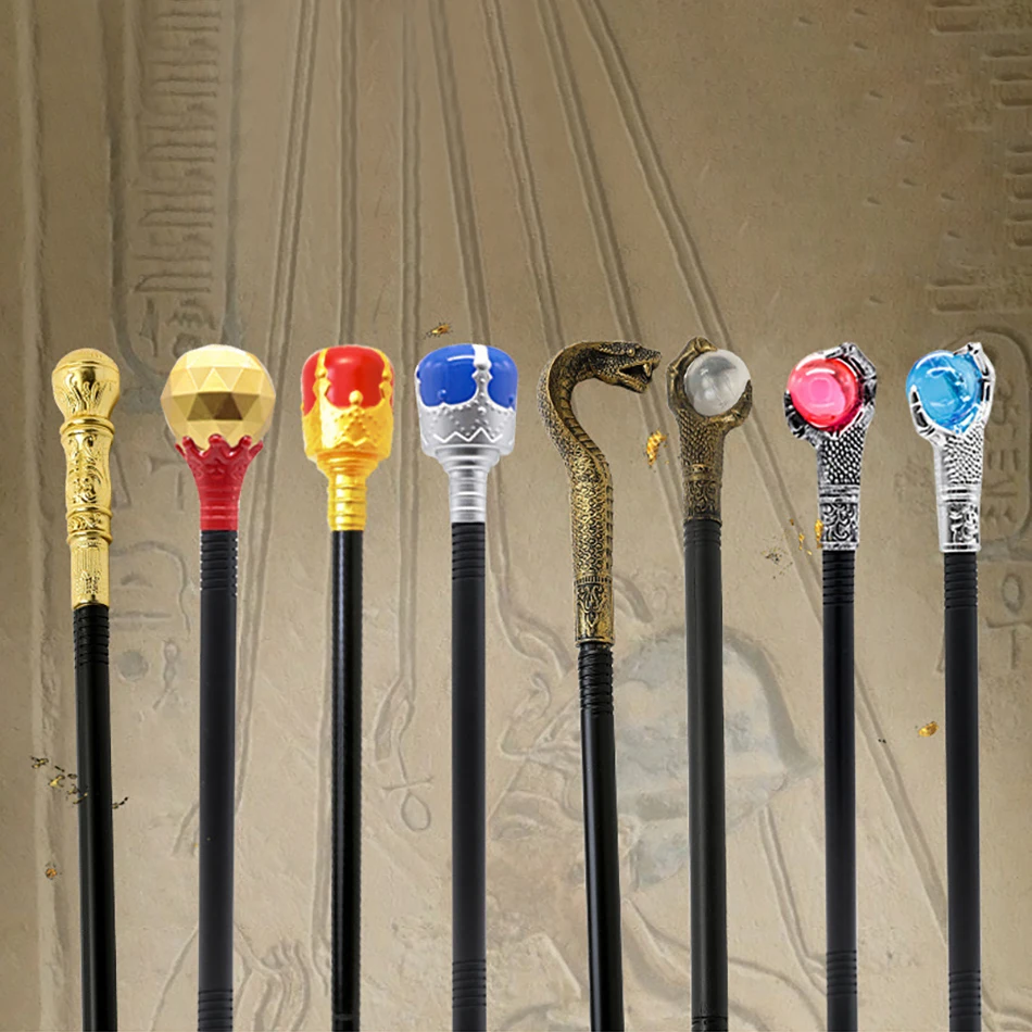 Halloween Cosplay Cane Prop Baby Birthday Party Christmas Egyptian Pharaoh Claw Scepter Kid Stage Performance King Magician Wand