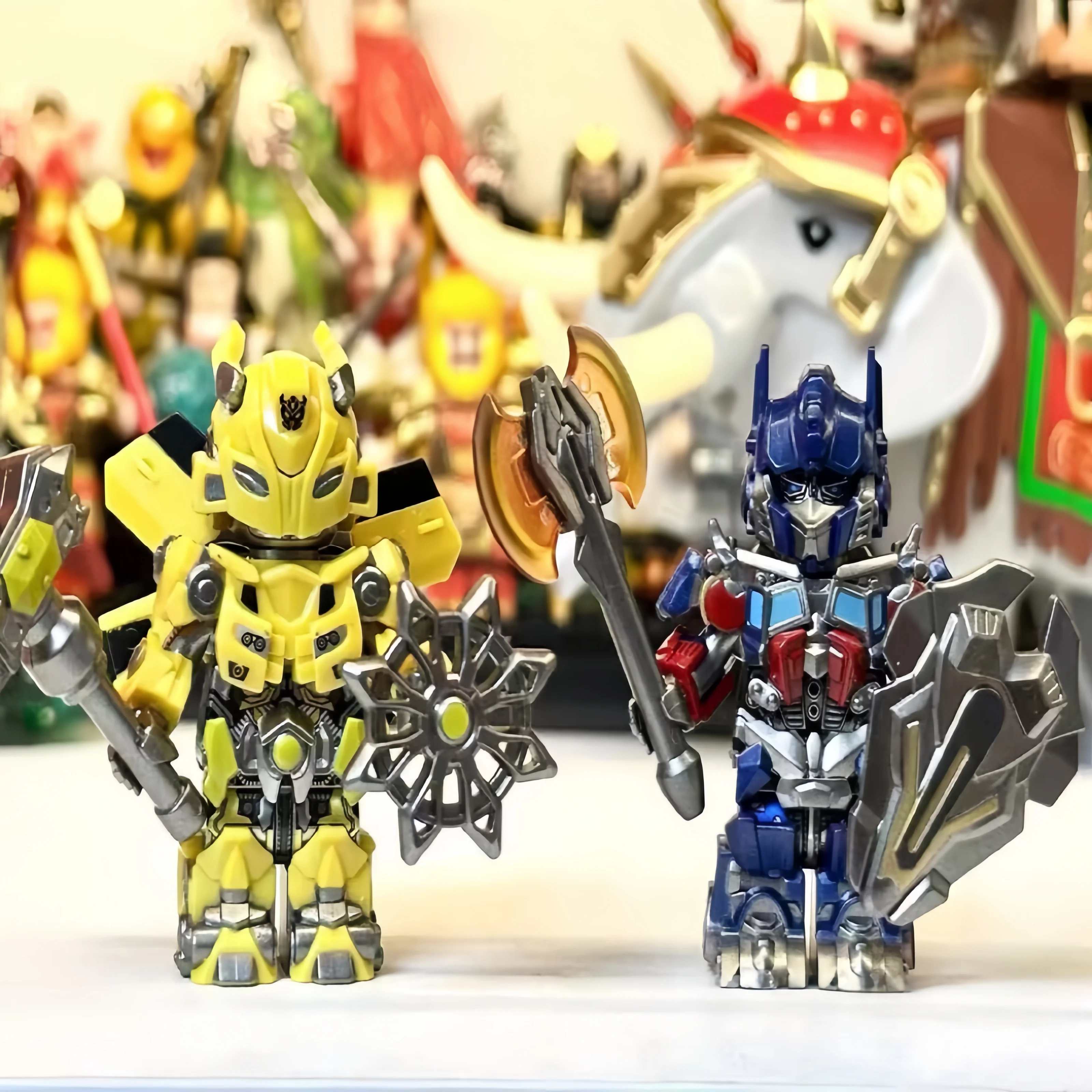 Em estoque venda transformadores montar kit modelos jet wing optimus prime bumblebee figura de ação bonito mini transformador carro brinquedos