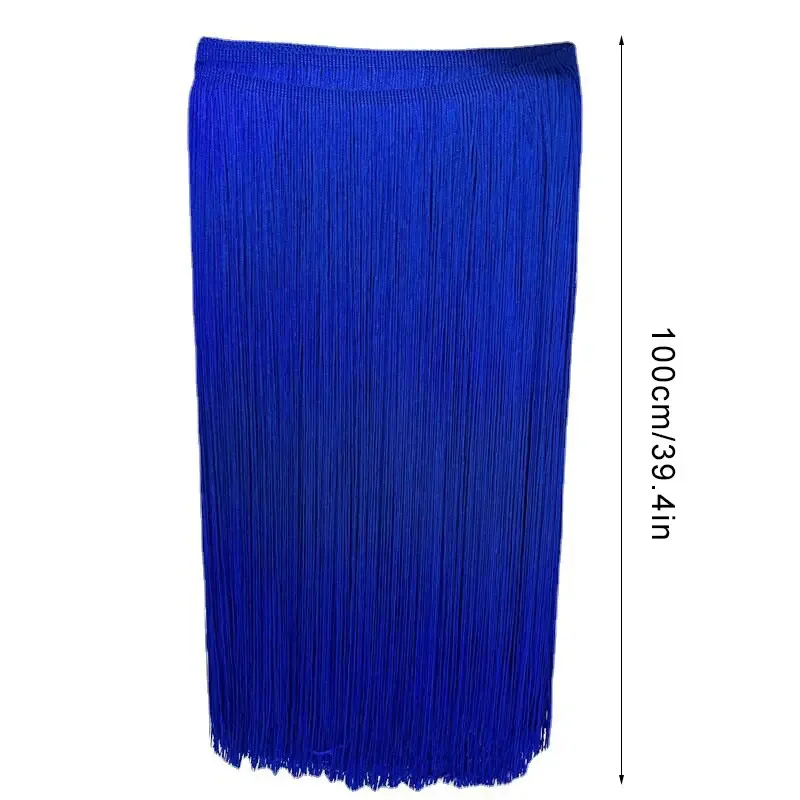1M 100cm Wide Lace Fringe Trim Tassel Fringe Trimming Dress Latin Stage Clothes Accessories Lace Ribbon Tassel