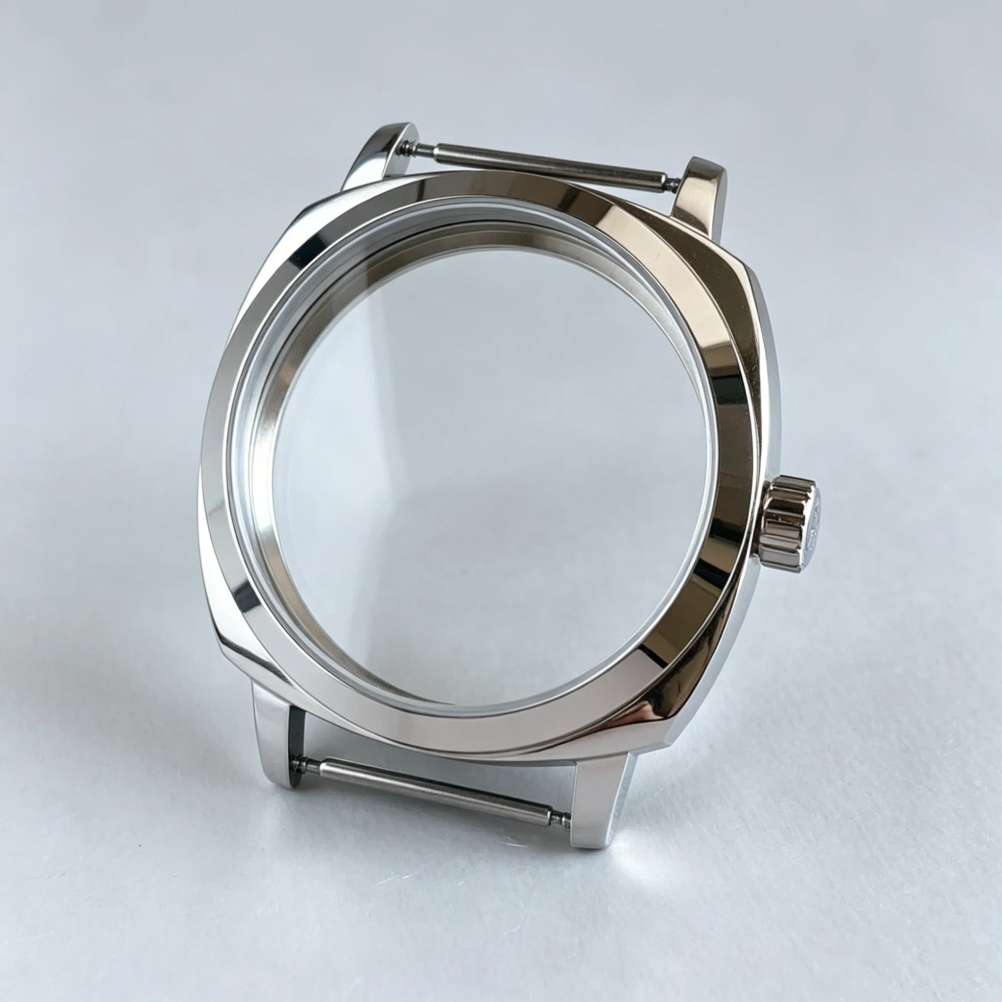 

Tandorio 42mm Silver Stainless Steel Watch Case For ETA 6497 6498 Handing Winding Sapphire Glass Watch Case Fit 37mm Dial