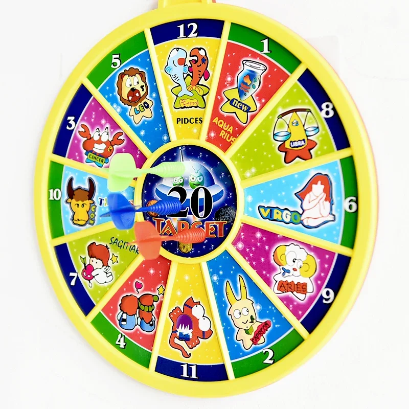 Creative Cartoon Magnetic Toys Safety Dartboard Darts Set Kids Shooting Game Indoor Games Family Gag Toy M/L Double-sided Board