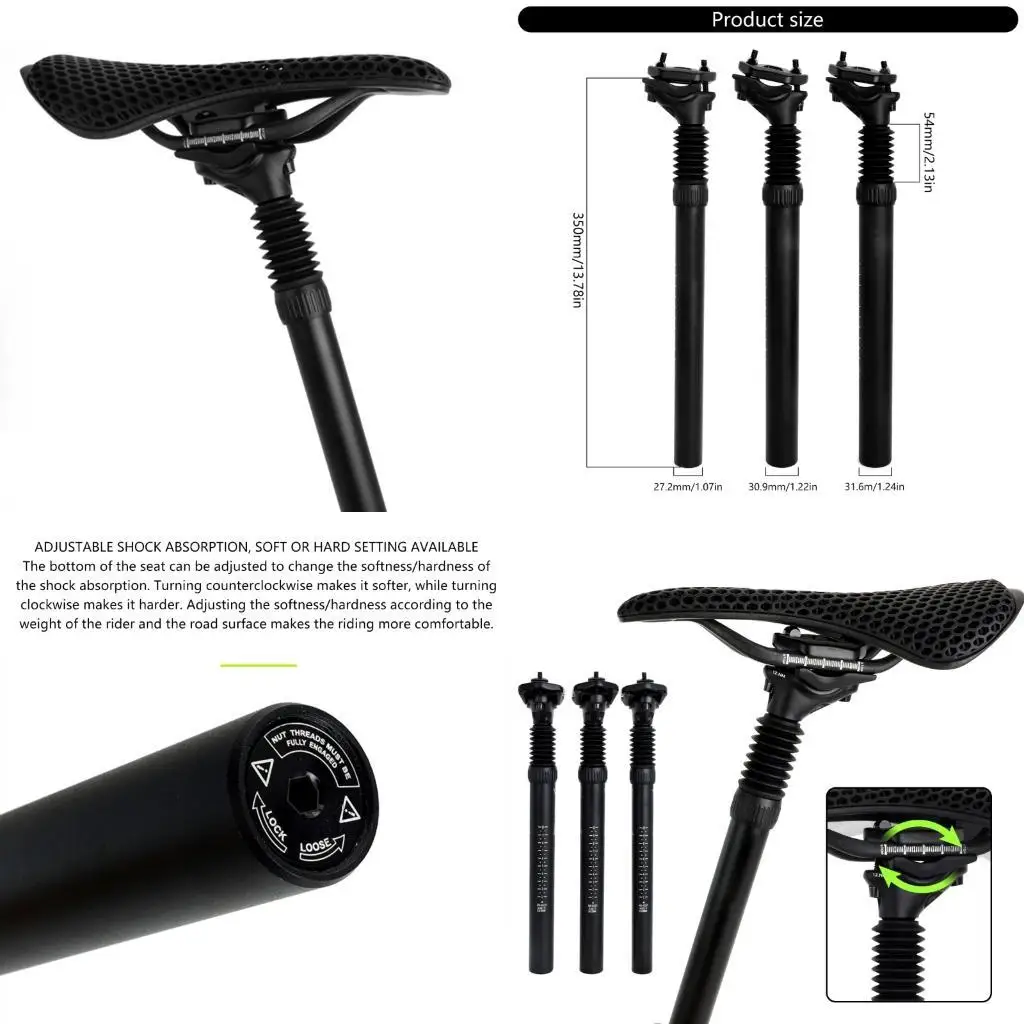 

Y1uc Travel Road Bike Shock Поглощение демпфирующего сиденья