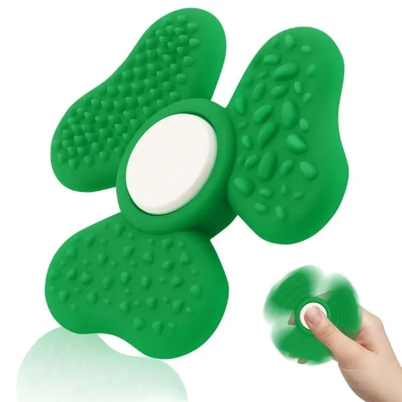 M89C Sensory Clovers Spinner Texture Finger Finger Toy สำหรับเด็กสำหรับผู้ใหญ่ผ่อนคลายมือ