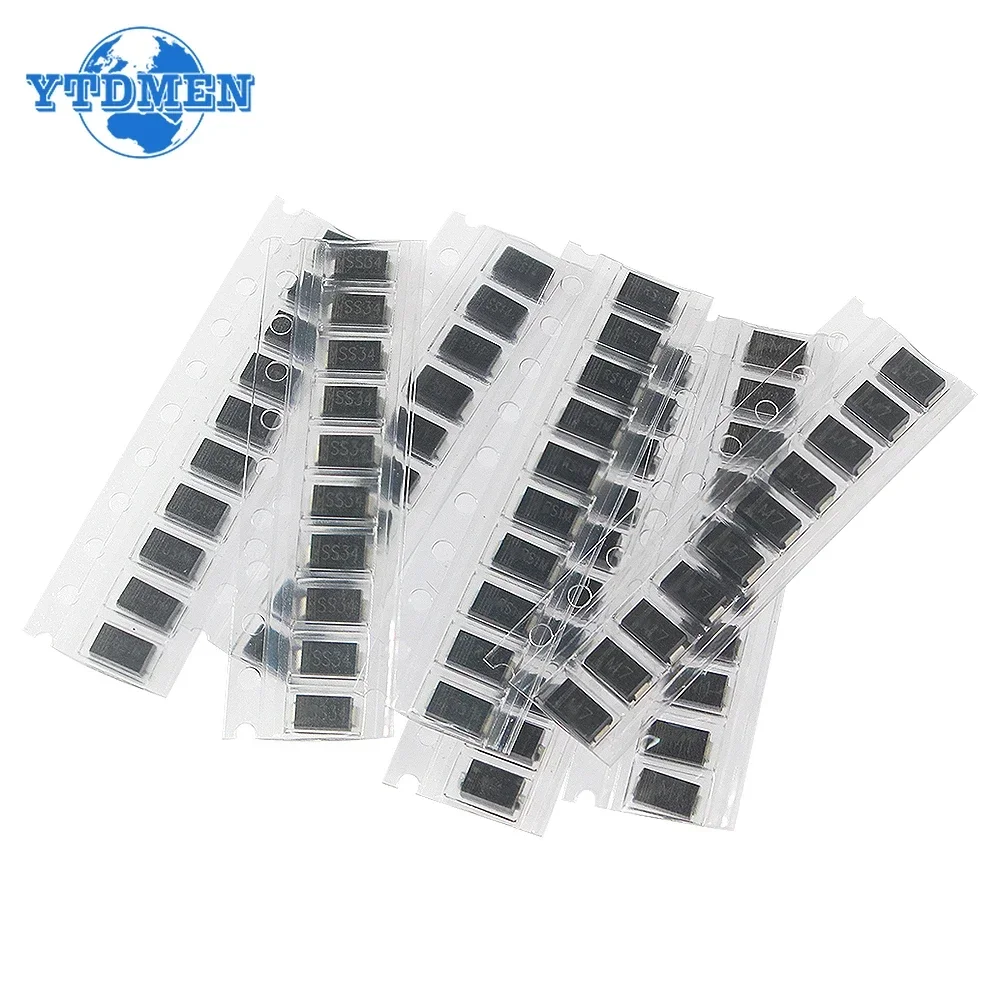 Rectifier Diode Schottky Diode Kit 1N4001 1N4004 1N4007 1N5819 1N5822 Fast Switching SMD Diodes Set M1 M4 M7 SS14 SS34 RS1M US1M