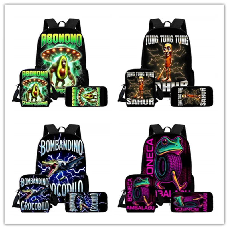 

Cartoon Br-ain R-ot Child School Backpack With Shoulder Bags Pencil Bags For Kindergarten,Light Weight Child Bags