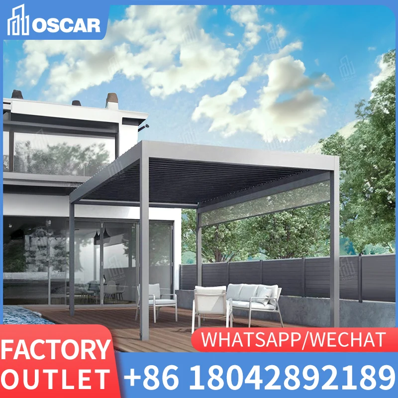 

Custom Awning Telescopic Canopy Balcony Rainproof Sunshade Outdoor Aluminum Alloy Hand-cranked Electric Courtyard Eave Awning