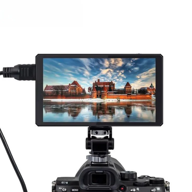 6 inch recording monitor, full high definition touch screen 4K HDMI USB 2.0 recording tape