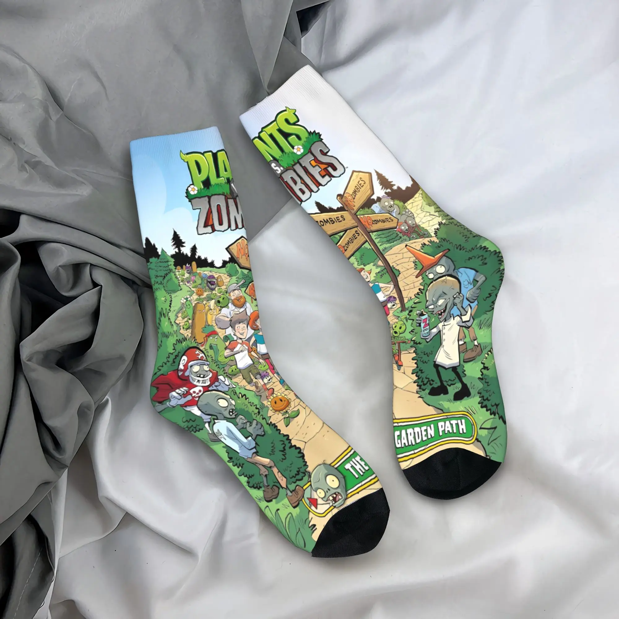 لعبة P-Plants-vs-Zombie جوارب الكبار الرجال الجوارب متوسطة لينة جوارب بأشكال مضحكة الشتاء تشغيل الرياضة المضادة للانزلاق الجرافيك الجوارب #1