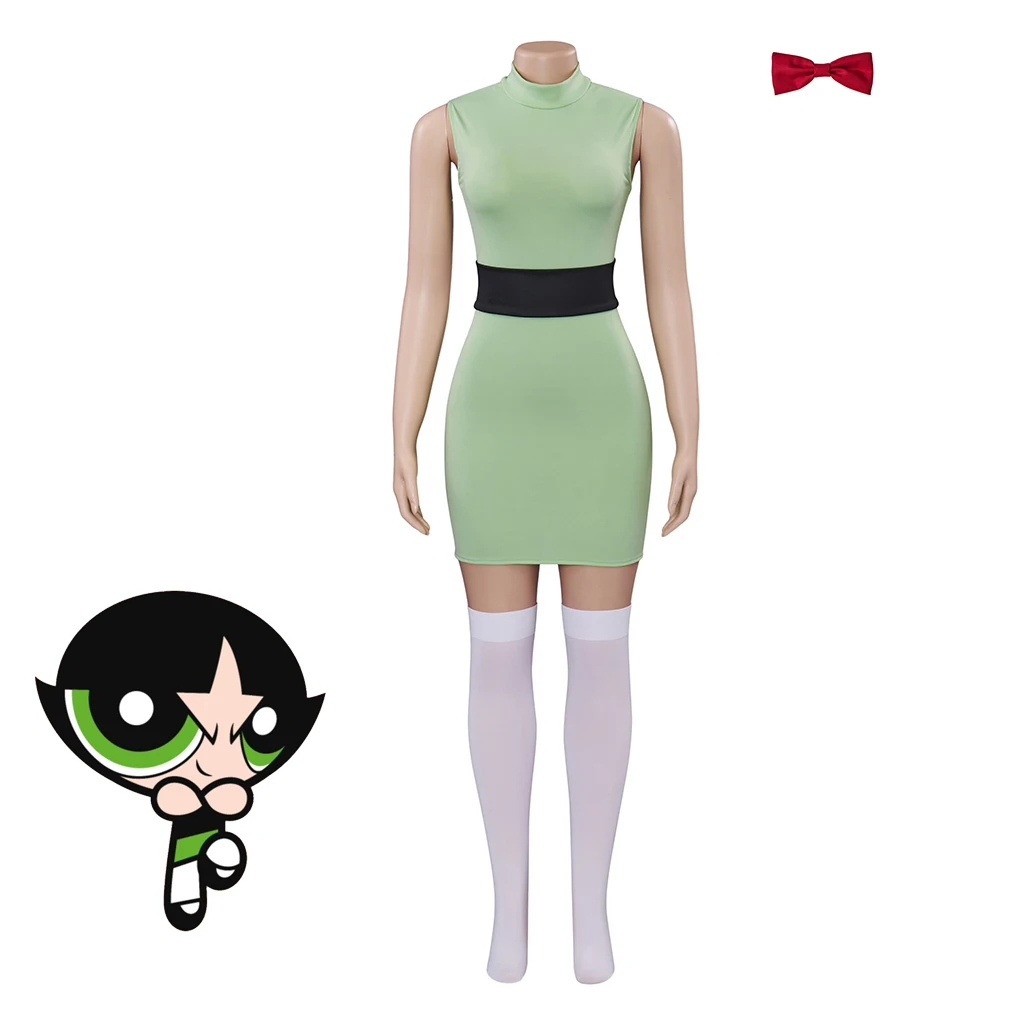 green powerpuff dress Oliphant Monarch Green Sleeveless Smocked Maxi Dress Monarch Green / L main image 1