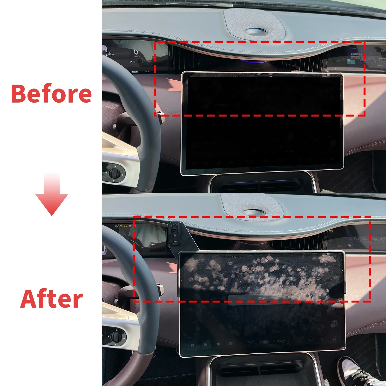 Ajuste para AVATR 11 2023 2024 2025 15 pulgadas soporte de teléfono personalizado montaje Base de pantalla de tablero sin taladro Coche ​ ​   accesorios