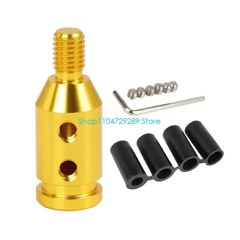 D8KE M12x1.25 Lever Adapter Aluminum Threaded Knob Converter with Set Screw Design for Garage and Interior Projects