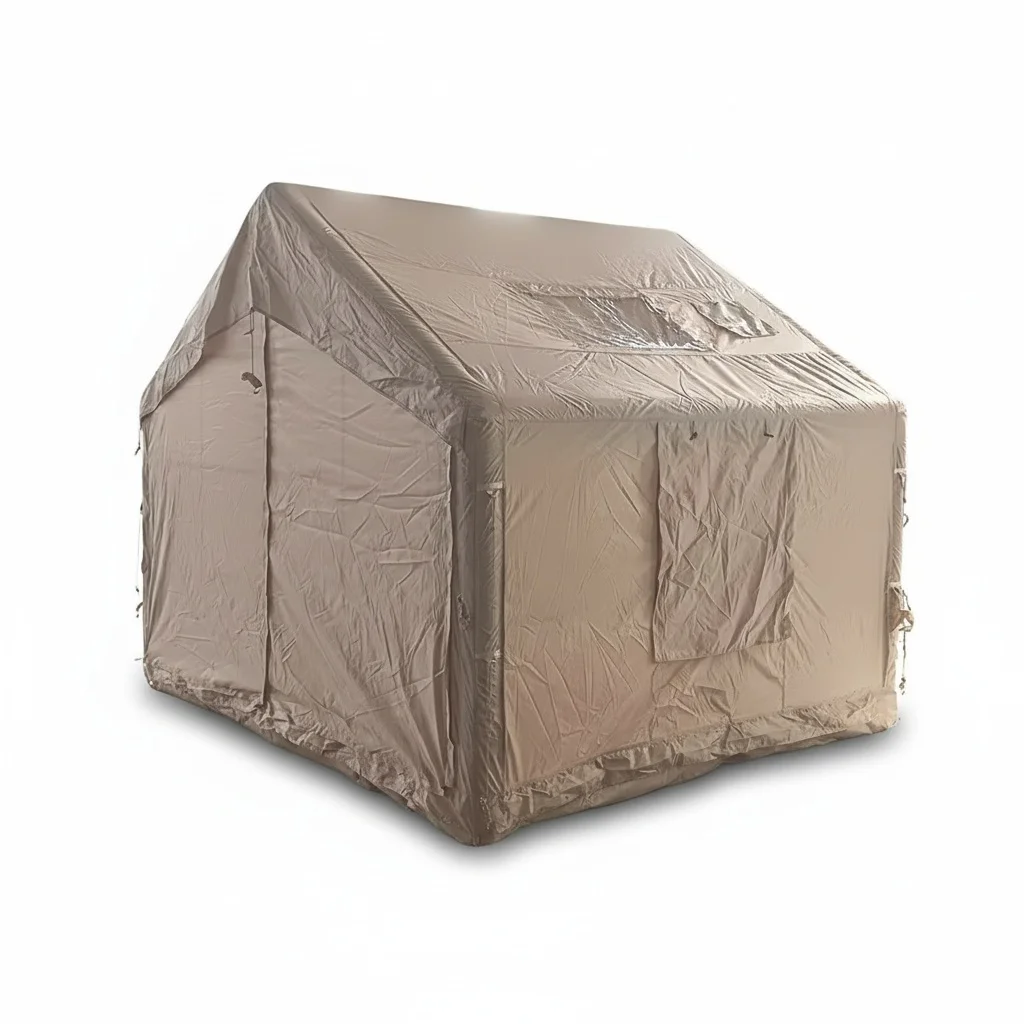 

Glamping Inflatable Tent, 4 Season Waterproof Blow Up Tent, Windproof Outdoor Camping Shelter For RV And Family Travel