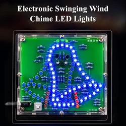 DIY Electronic Swinging Wind Chime Kit LED Flashing Lights Analogue Wind Chime Soldering Practice Circuit Board