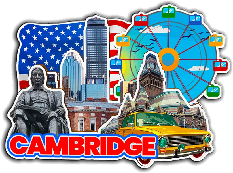 مغناطيس ديكور لكامبريدج سالم Worcester بوسطن كيب كود ماساتشوست الولايات المتحدة الأمريكية مدينة لاندمارك ملصقات الثلاجة الخشبية ثلاثية الأبعاد #4